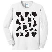 Cow Print Halloween Costume Cow Animal Kids Long Sleeve Shirt