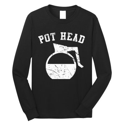 Coffee Pot Head Long Sleeve Shirt