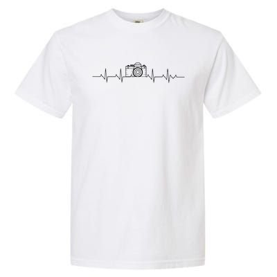 Camera Photography Heartbeat For Photographers Garment-Dyed Heavyweight T-Shirt