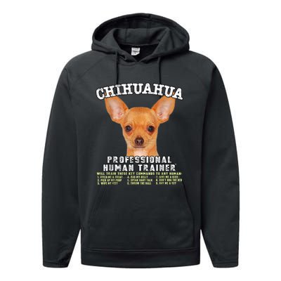 Chihuahua Professional Human Trainer Performance Fleece Hoodie