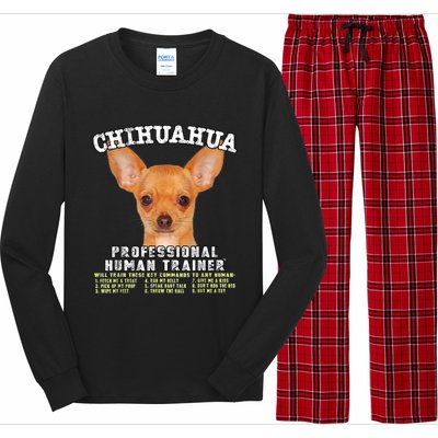 Chihuahua Professional Human Trainer Long Sleeve Pajama Set