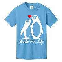 Cute Penguin Heart Valentines Day Gift Kids T-Shirt