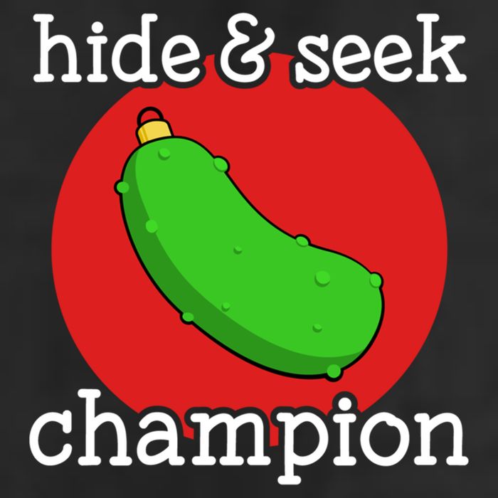 Christmas Pickle Hide And Seek Champion Gift 7 Panel Mesh Trucker Snapback Hat