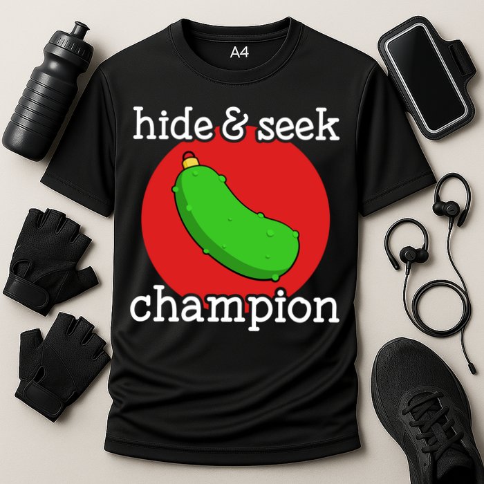 Christmas Pickle Hide And Seek Champion Gift Cooling Performance Crew T-Shirt