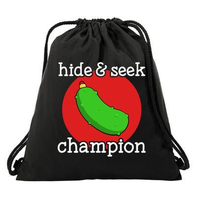 Christmas Pickle Hide And Seek Champion Gift Drawstring Bag