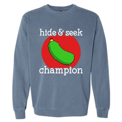 Christmas Pickle Hide And Seek Champion Gift Garment-Dyed Sweatshirt