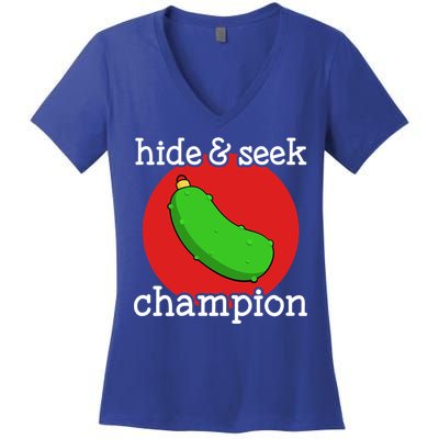 Christmas Pickle Hide And Seek Champion Gift Women's V-Neck T-Shirt