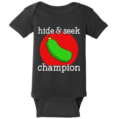 Christmas Pickle Hide And Seek Champion Baby Bodysuit