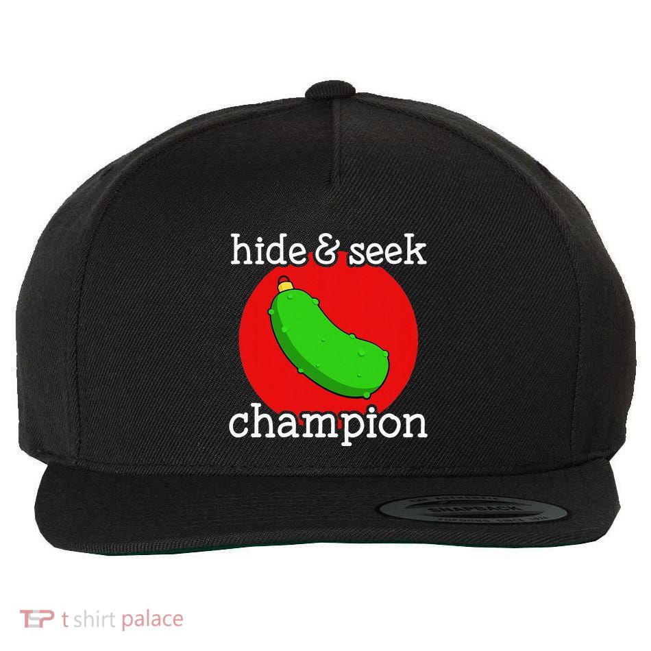 Christmas Pickle Hide And Seek Champion Wool Snapback Cap