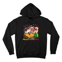 Cute Pug Happy Hallothanksmas Halloween Thanksgiving Xmas Hoodie