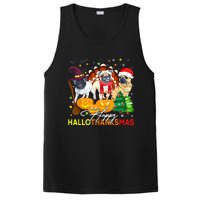 Cute Pug Happy Hallothanksmas Halloween Thanksgiving Xmas PosiCharge Competitor Tank