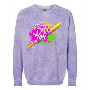 Colorful Pichkari Happy Holi Gift Colorblast Crewneck Sweatshirt