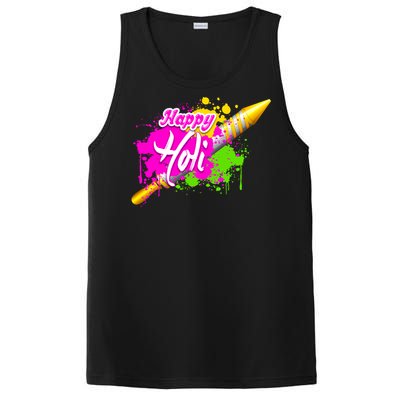 Colorful Pichkari Happy Holi Gift PosiCharge Competitor Tank