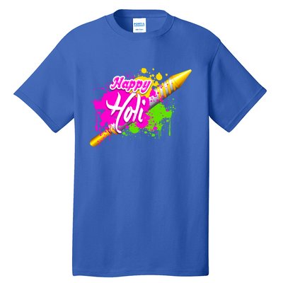 Colorful Pichkari Happy Holi Gift Tall T-Shirt