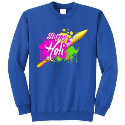 Colorful Pichkari Happy Holi Gift Tall Sweatshirt