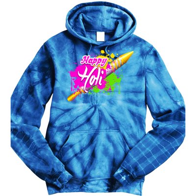 Colorful Pichkari Happy Holi Gift Tie Dye Hoodie