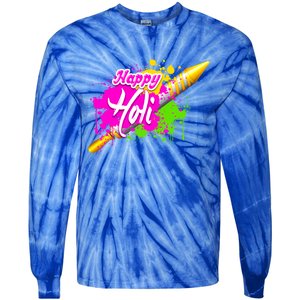 Colorful Pichkari Happy Holi Gift Tie-Dye Long Sleeve Shirt