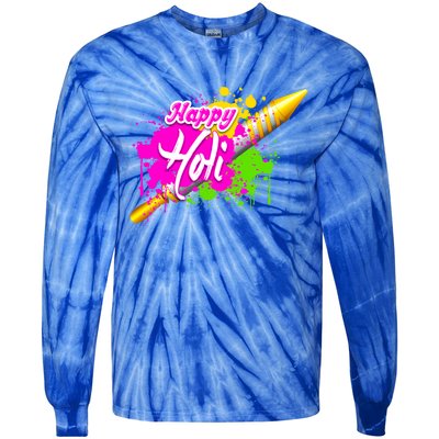 Colorful Pichkari Happy Holi Gift Tie-Dye Long Sleeve Shirt