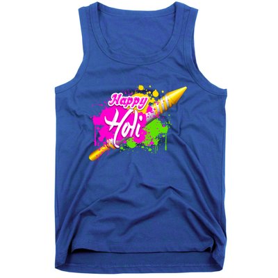 Colorful Pichkari Happy Holi Gift Tank Top