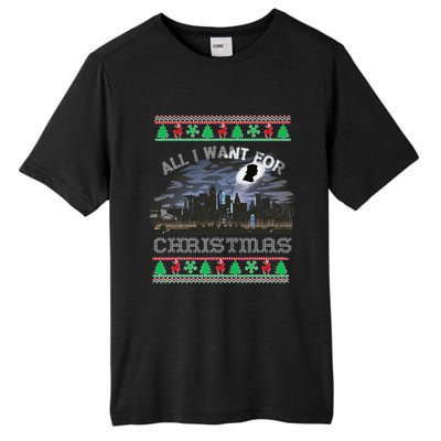 Christmas Political Humor Xmas Saying Pro Trump Anti Biden Tall Fusion ChromaSoft Performance T-Shirt