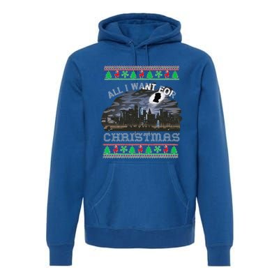 Christmas Political Humor Xmas Saying Pro Trump Anti Biden Premium Hoodie