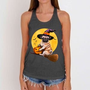 Cute Pug Halloween Costume Shirt Boys Girls Dog Women's Knotted Racerback Tank