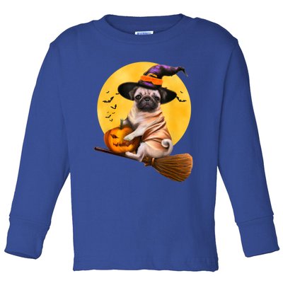 Cute Pug Halloween Costume Shirt Boys Girls Dog Toddler Long Sleeve Shirt