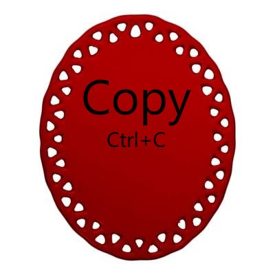 Copy Paste Halloween Couples Costume Matching Set Nerd Geek Gift Ceramic Oval Ornament