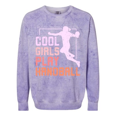 Cool Play Handball Cool Gift Colorblast Crewneck Sweatshirt