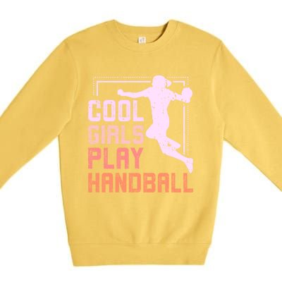 Cool Play Handball Cool Gift Premium Crewneck Sweatshirt