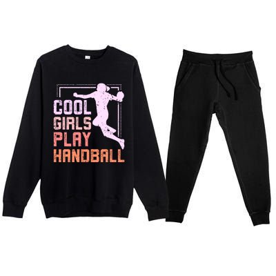 Cool Play Handball Cool Gift Premium Crewneck Sweatsuit Set