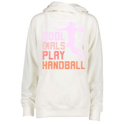 Cool Play Handball Cool Gift Womens Funnel Neck Pullover Hood