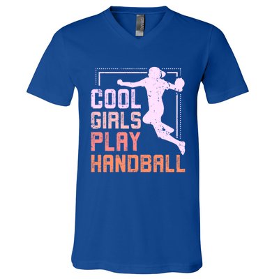 Cool Play Handball Cool Gift V-Neck T-Shirt