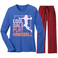 Cool Play Handball Cool Gift Women's Long Sleeve Flannel Pajama Set 