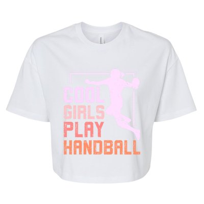 Cool Play Handball Cool Gift Bella+Canvas Jersey Crop Tee