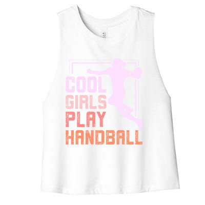 Cool Play Handball Cool Gift Women's Racerback Cropped Tank