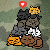 Cat Pile Heart Kawaii Kitten Anime Legacy Tie Dye Trucker Hat
