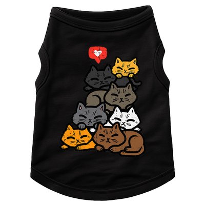 Cat Pile Heart Kawaii Kitten Anime Doggie Tank