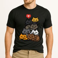 Cat Pile Heart Kawaii Kitten Anime Performance Shirt