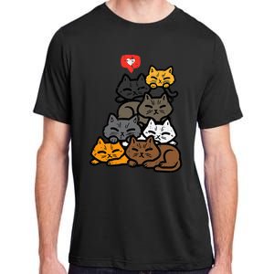 Cat Pile Heart Kawaii Kitten Anime Adult ChromaSoft Performance T-Shirt