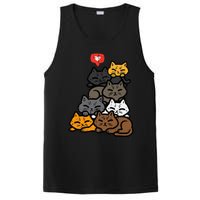 Cat Pile Heart Kawaii Kitten Anime PosiCharge Competitor Tank