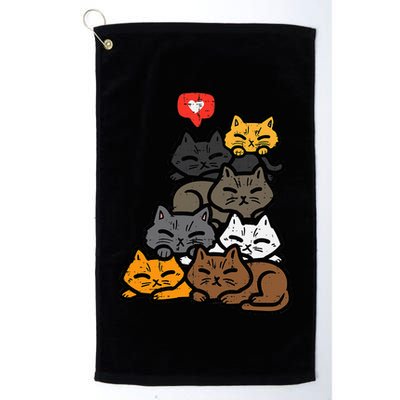 Cat Pile Heart Kawaii Kitten Anime Golf Towel