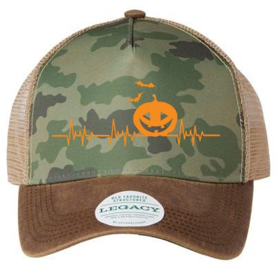 Carved Pumpkin Halloween Heartbeat Nurse Meaningful Gift Legacy Tie Dye Trucker Hat