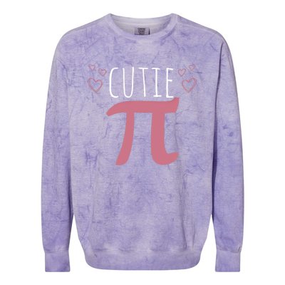 Cutie Pi Hearts Happy Pi Day Gift For Moth Lovers Colorblast Crewneck Sweatshirt