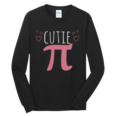 Cutie Pi Hearts Happy Pi Day Gift For Moth Lovers Tall Long Sleeve T-Shirt