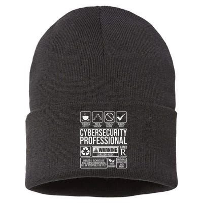 Cybersecurity Professional Hacker Certified Tech Security Sustainable Knit Beanie