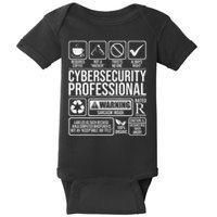 Cybersecurity Professional Hacker Certified Tech Security Baby Bodysuit