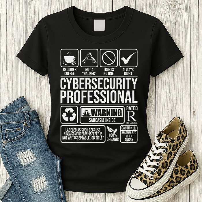 Cybersecurity Professional Hacker Certified Tech Security Women's T-Shirt