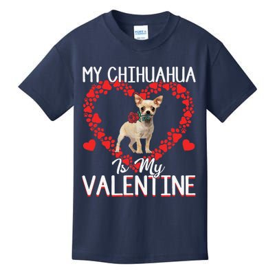 Cute Paw Heart My Chihuahua Is My Valentine Day Outfit Kids T-Shirt