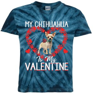 Cute Paw Heart My Chihuahua Is My Valentine Day Outfit Kids Tie-Dye T-Shirt